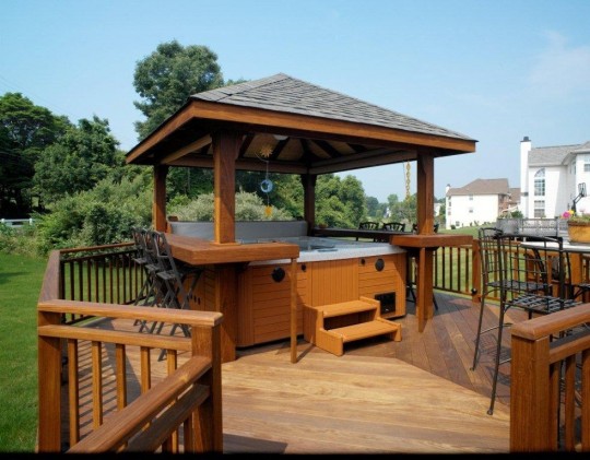 hot tub deck