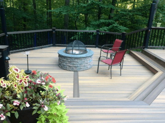 outdoor fireplace installation